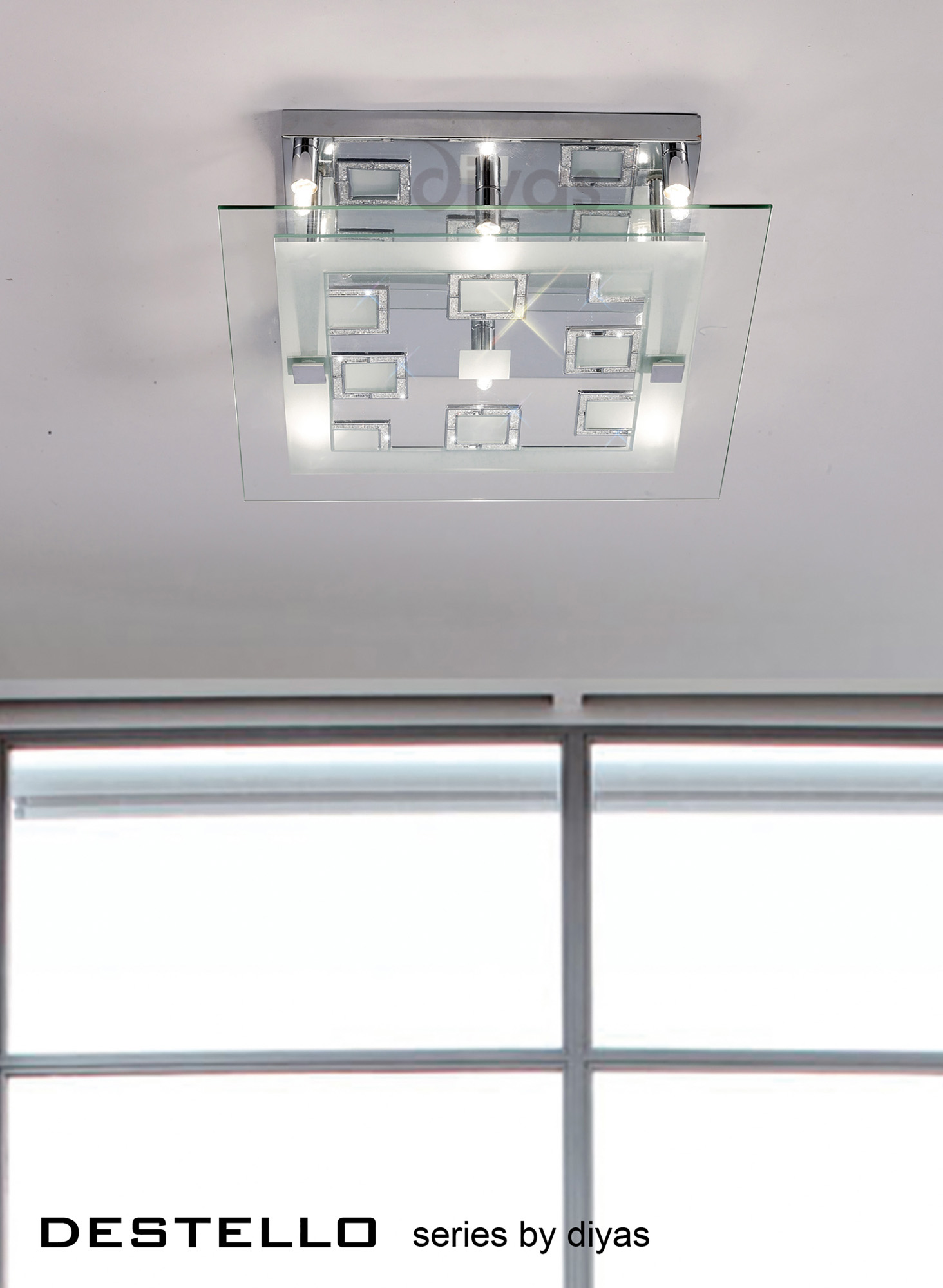 Destello Crystal Ceiling Lights Diyas Flush Crystal Fittings Destello Crystal Ceiling Lights Diyas Flush Crystal Fittings